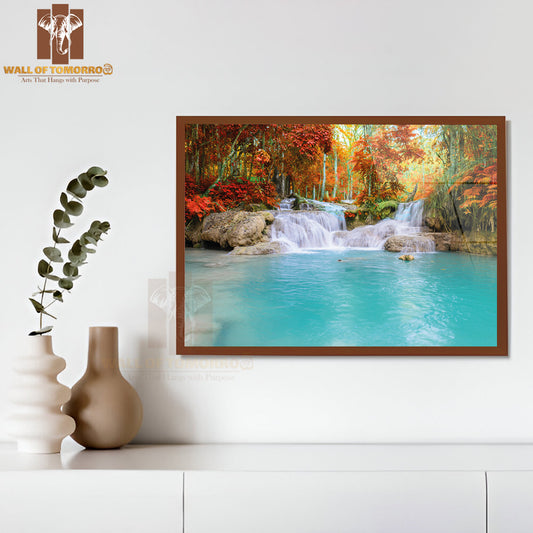 Kouangxi Waterfall At Luang Prabang in Laos High Quality Unframed Poster Print & Waterproof Poster Print Wall Décor