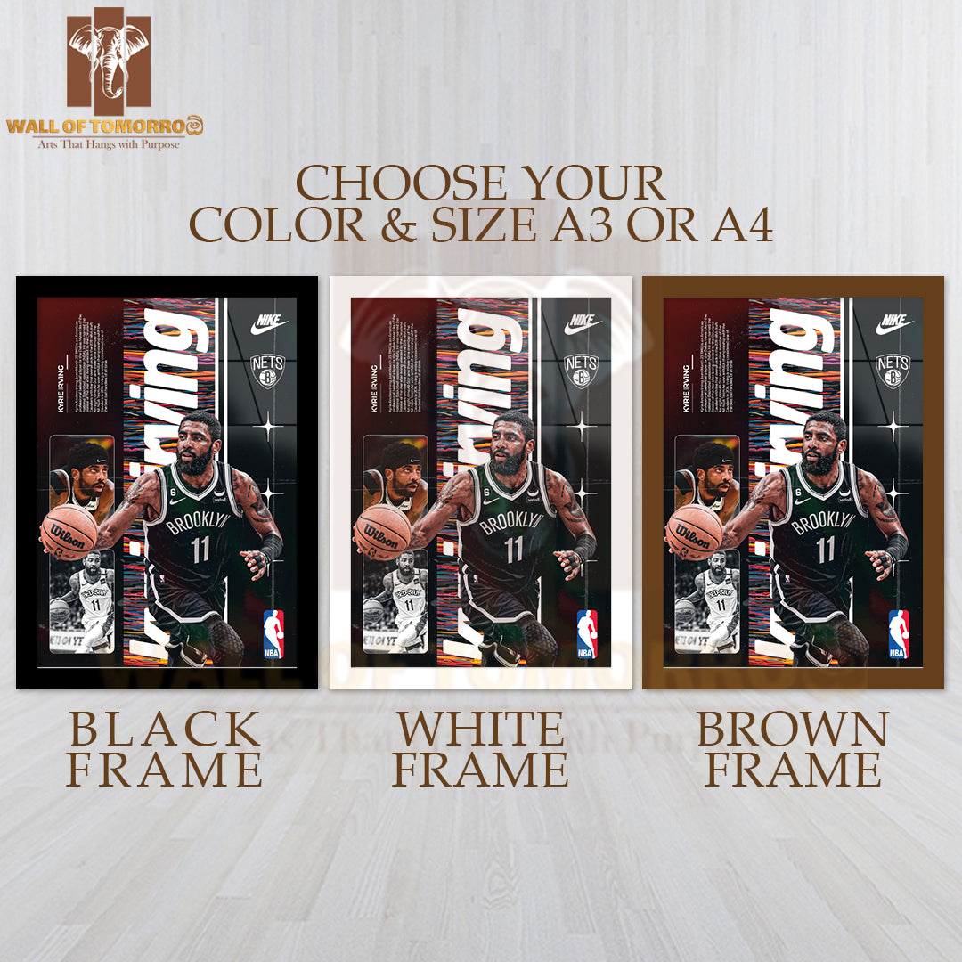 Kyrie Famous Basketball Team Player Sports High Quality Glass Frame Wall Décor