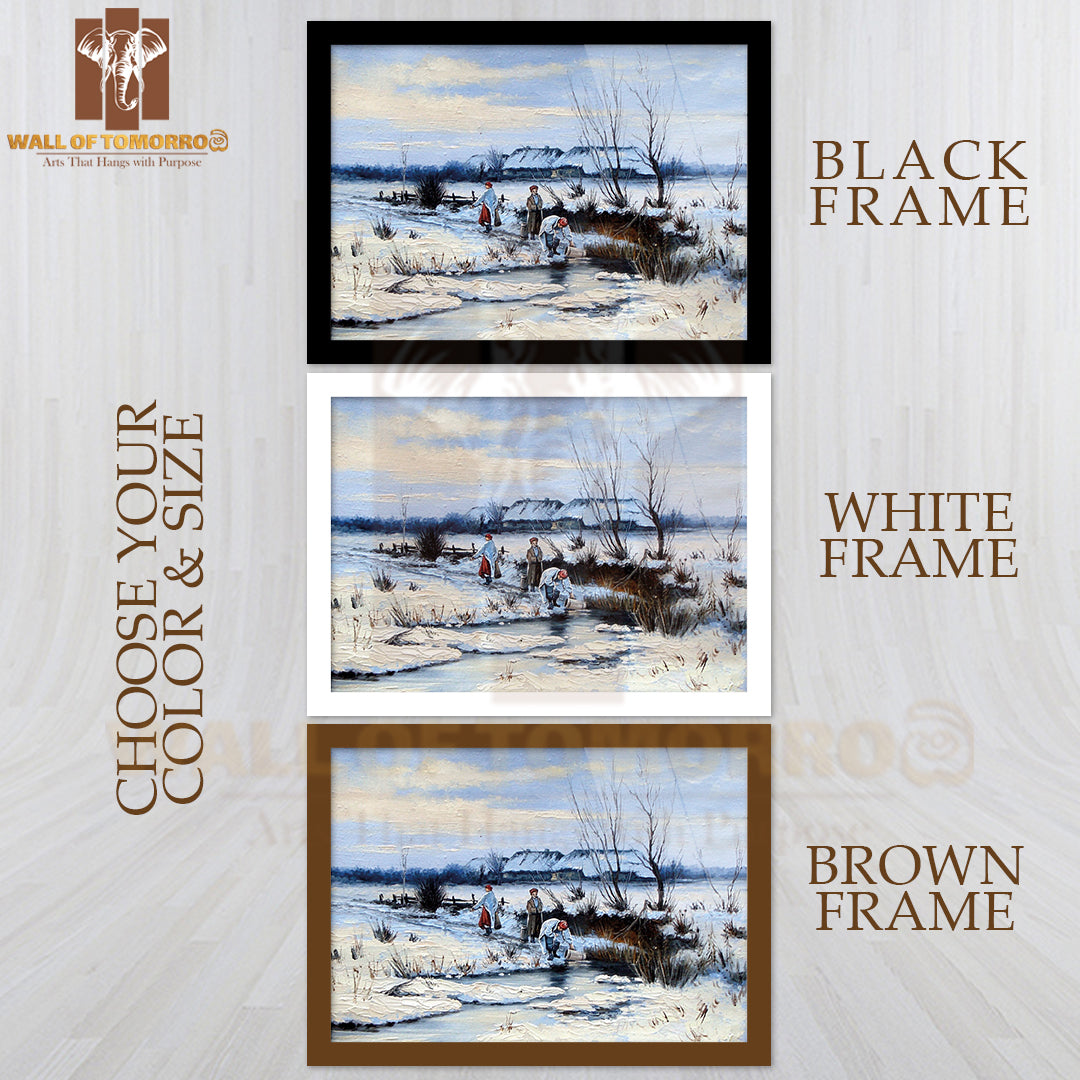 Winter Landscape in Ukrainian Village High Quality Unframed Poster Print & Waterproof Poster Print Wall Décor