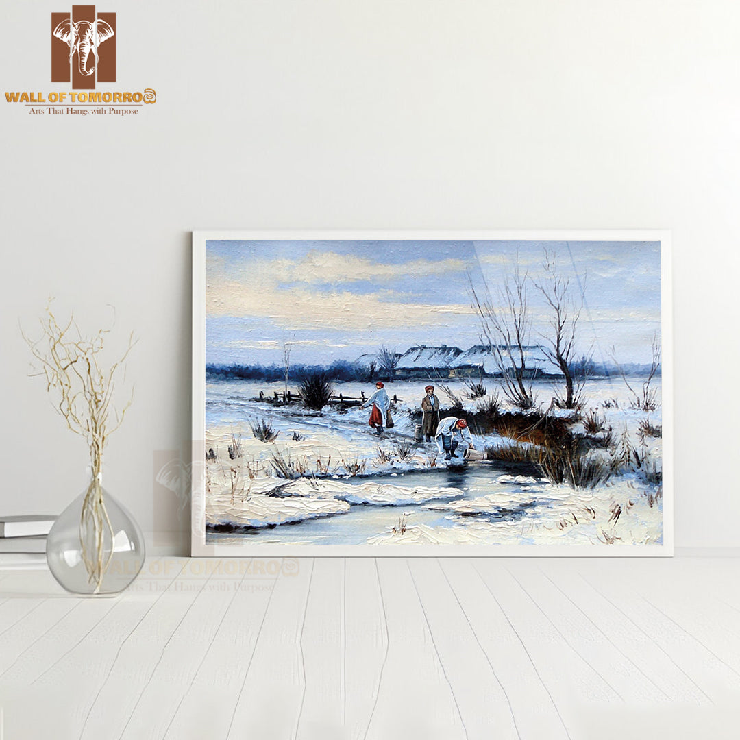 Winter Landscape in Ukrainian Village High Quality Unframed Poster Print & Waterproof Poster Print Wall Décor