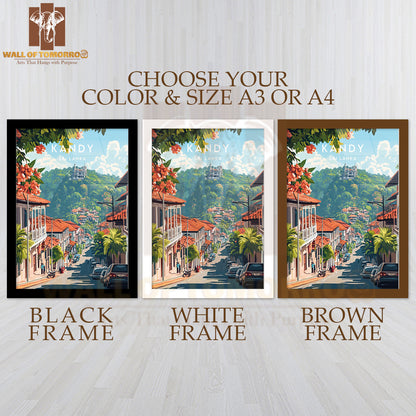 Sri Lanka, Kandy Travel High Quality Glass Frame Wall Décor