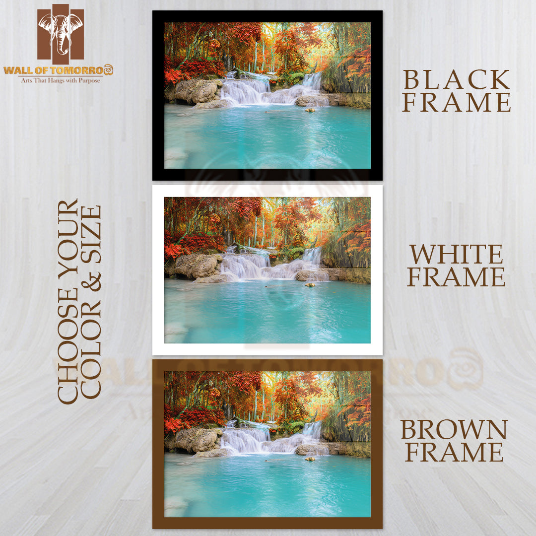 Kouangxi Waterfall At Luang Prabang in Laos High Quality Unframed Poster Print & Waterproof Poster Print Wall Décor