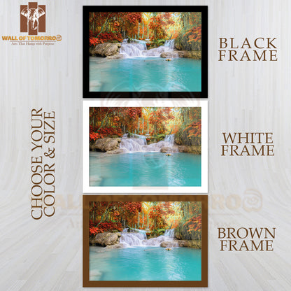 Kouangxi Waterfall At Luang Prabang in Laos High Quality Unframed Poster Print & Waterproof Poster Print Wall Décor