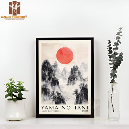 Yama No Tani Japandi Elegance Art High Quality Glass Frame Wall Décor