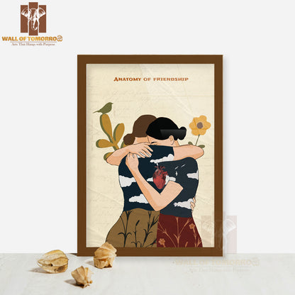 Anatomy Of Friendship" By Julia Kim, Depicting Various Elements High Quality Glass Frame Wall Décors in Sri Lanka