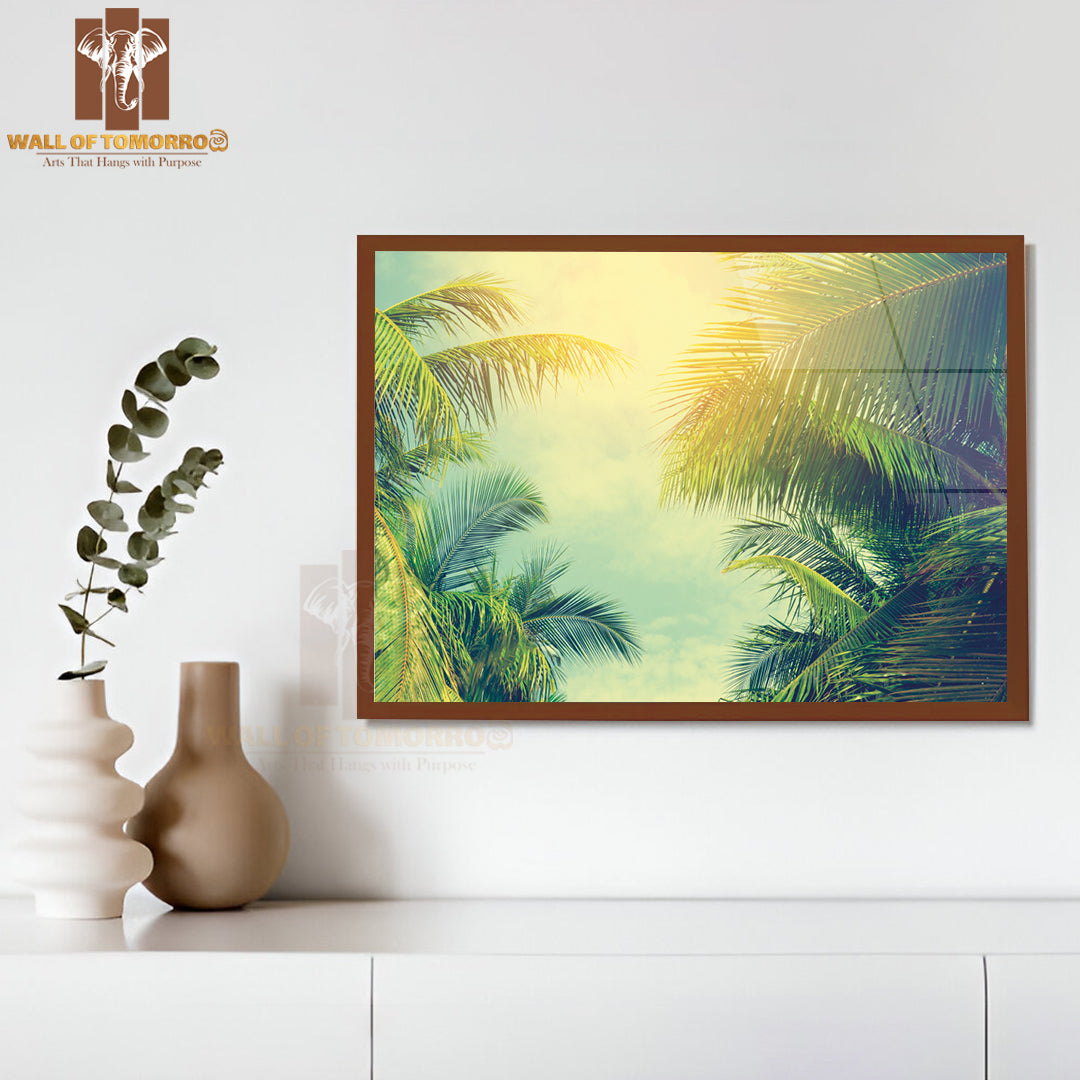 Tropical Trees Under Afternoon Sun High Quality Unframed Poster Print & Waterproof Poster Print Wall Décor