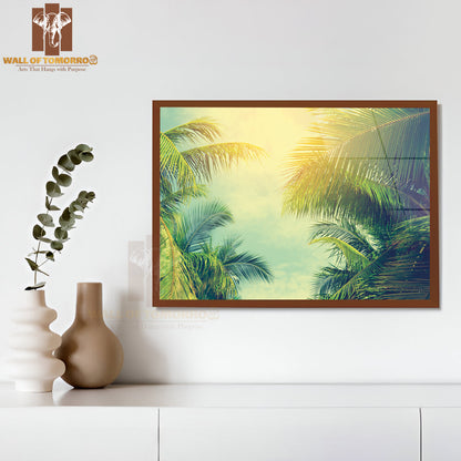 Tropical Trees Under Afternoon Sun High Quality Unframed Poster Print & Waterproof Poster Print Wall Décor