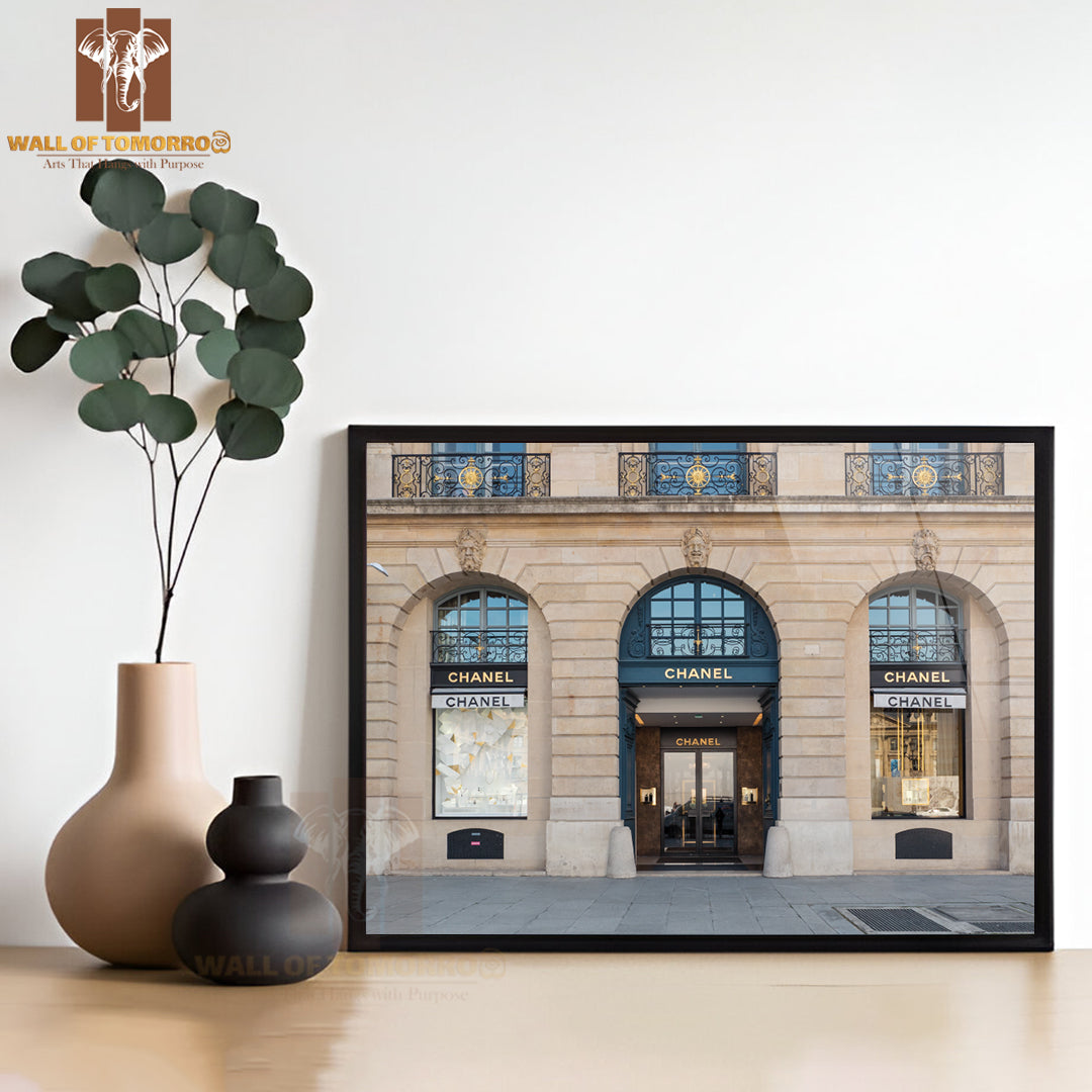 Famous Fashion Shop in Place Vendome High Quality Unframed Poster Print & Waterproof Poster Print Wall Décor