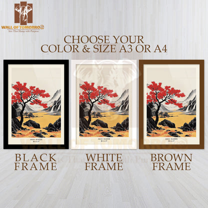 Akai Kaede Japandi Art High Quality Glass Frame Wall Décor