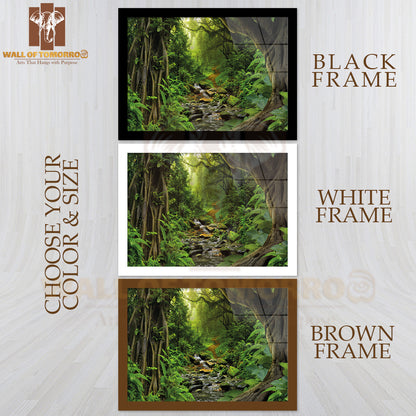 Tropical Jungle with River High Quality Unframed Poster Print & Waterproof Poster Print Wall Décor