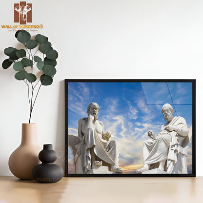Plato And Socrates, The Greatest Ancient Greek Philosophers High Quality Unframed Poster Print & Waterproof Poster Print Wall Décor