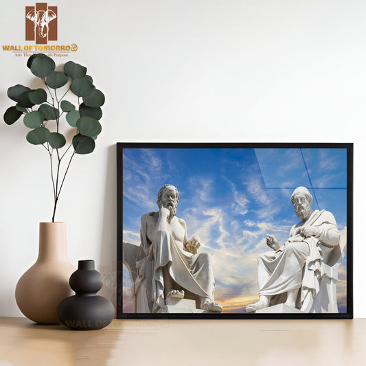 Plato And Socrates, The Greatest Ancient Greek Philosophers High Quality Unframed Poster Print & Waterproof Poster Print Wall Décor
