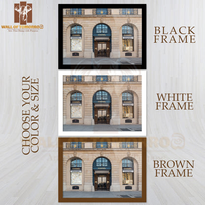 Famous Fashion Shop in Place Vendome High Quality Unframed Poster Print & Waterproof Poster Print Wall Décor