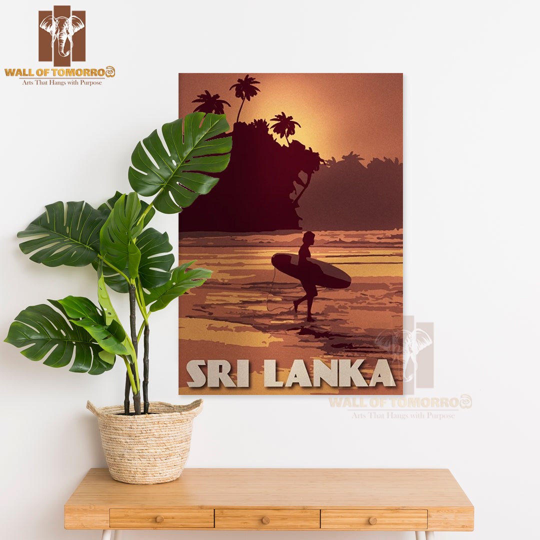 Sri Lanka Surfing Travel High Quality Unframed Poster Print & Waterproof Poster Print Wall Décor