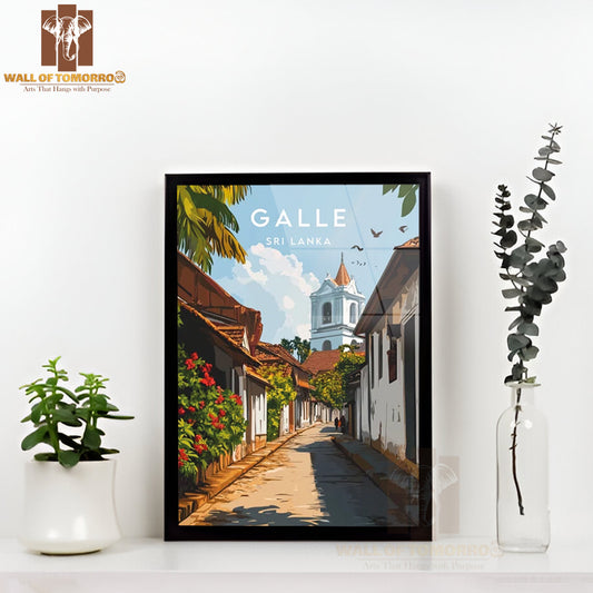 Sri Lanka, Galle Travel High Quality Glass Frame Wall Décor