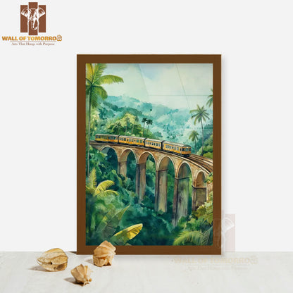 Nine Arch Bridge, Ella Sri Lanka Travel High Quality Glass Frame Wall Décor