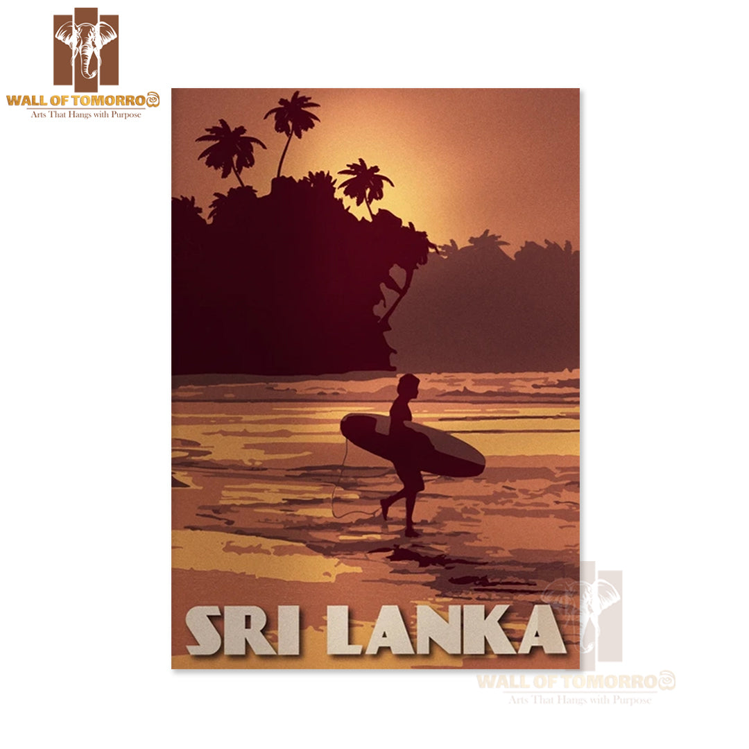 Sri Lanka Surfing Travel High Quality Unframed Poster Print & Waterproof Poster Print Wall Décor