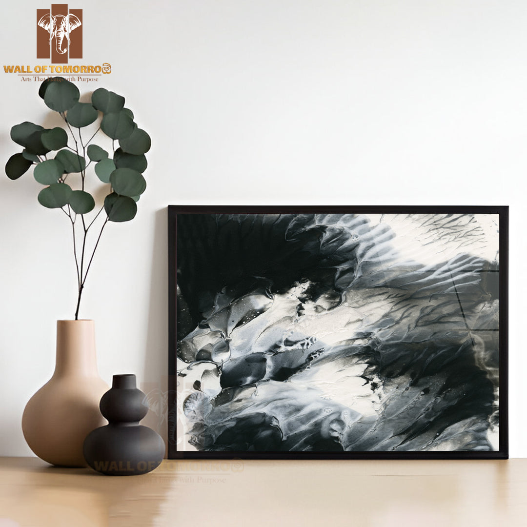 Abstract Black and White Background High Quality Unframed Poster Print & Waterproof Poster Print Wall Décor