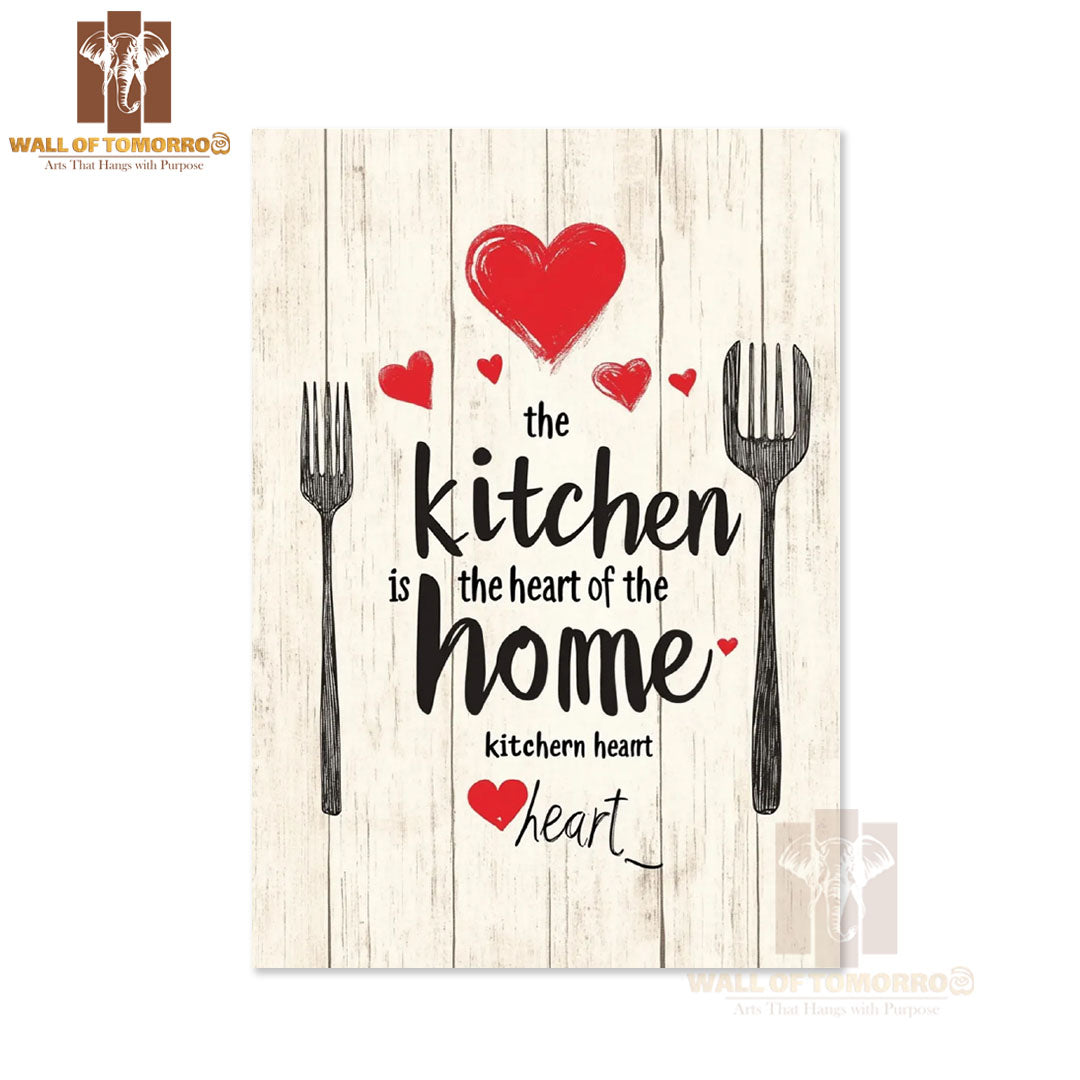 The Kitchen is The Heart of The Home Kitchen & Restaurant High Quality Unframed Poster Print & Waterproof Poster Print Wall Décor in Sri Lanka