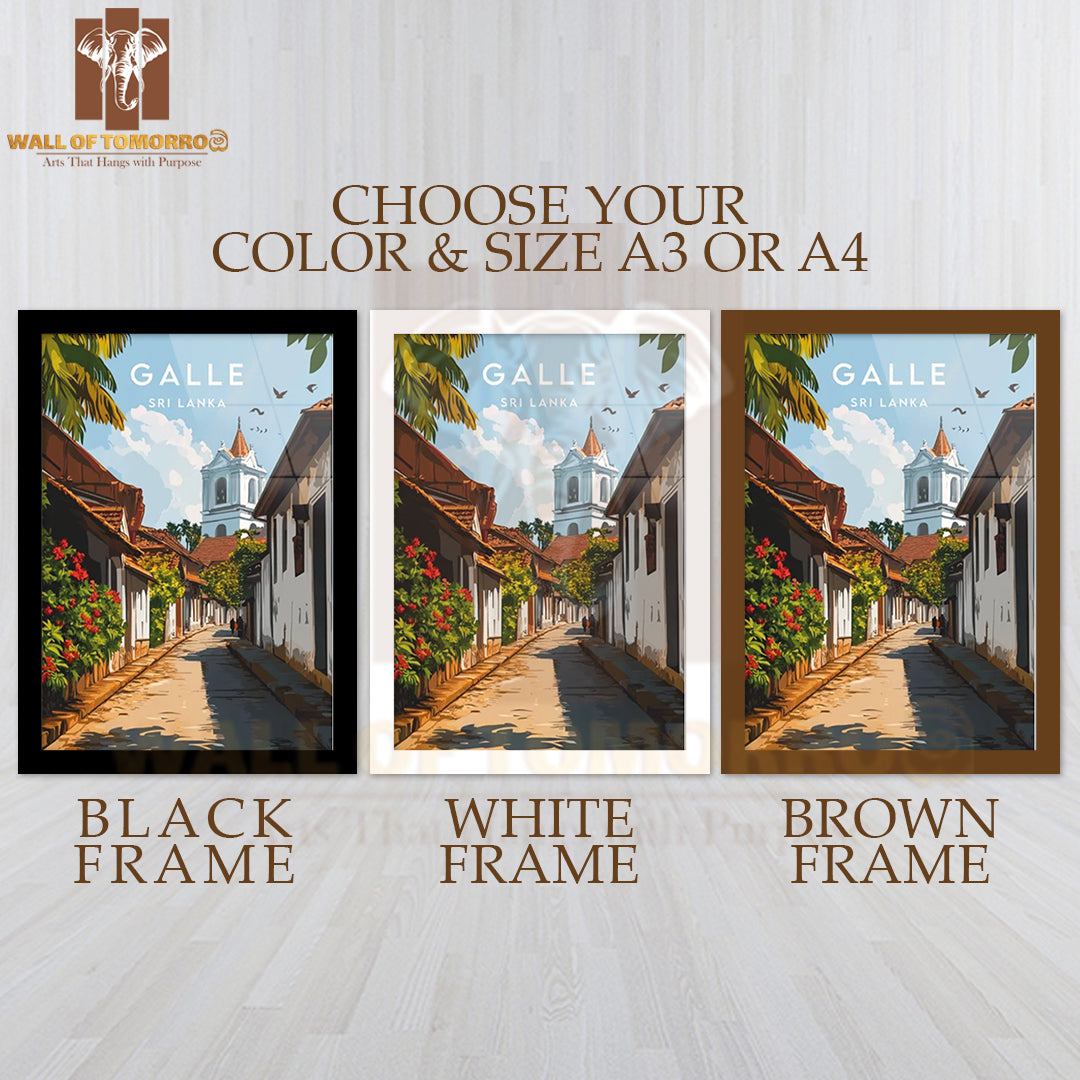 Sri Lanka, Galle Travel High Quality Glass Frame Wall Décor