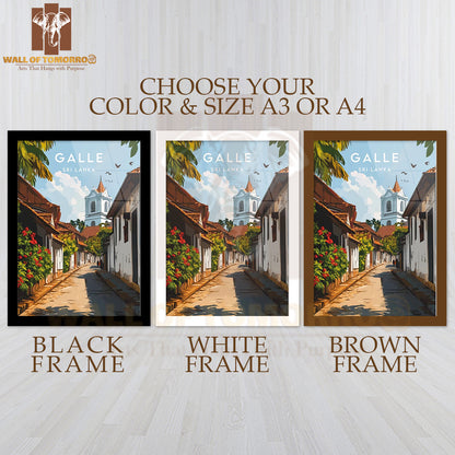Sri Lanka, Galle Travel High Quality Glass Frame Wall Décor