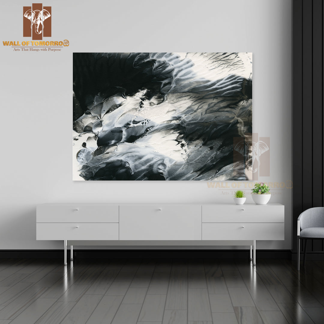 Abstract Black and White Background High Quality Unframed Poster Print & Waterproof Poster Print Wall Décor