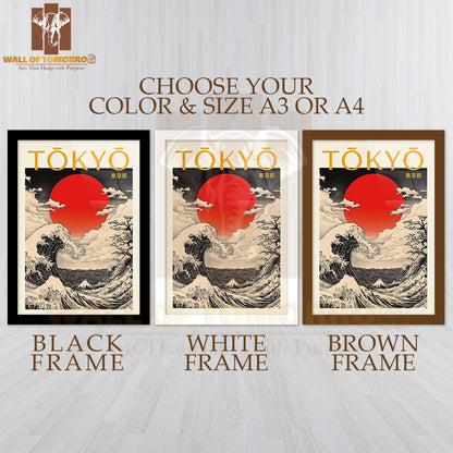 Tokyo Japandi Art High Quality Glass Frame Wall Décor