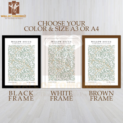 William Morris Willow Bough Art High Quality Glass Frame Wall Décor