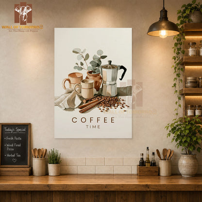 Coffee Time Kitchen & Restaurant High Quality Unframed Poster Print & Waterproof Poster Print Wall Décor in Sri Lanka