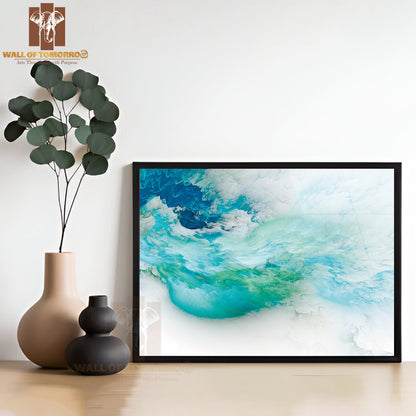 Artistic Abstraction on the Subject of Art Blue Abstract High Quality Unframed Poster Print & Waterproof Poster Print Wall Décor
