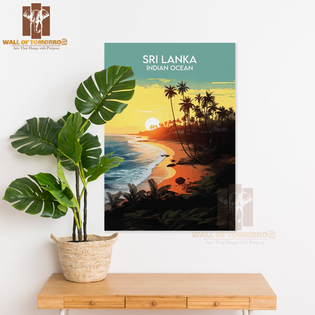 Sri Lanka Travel Indian Ocean High Quality Unframed Poster Print & Waterproof Poster Print Wall Décor
