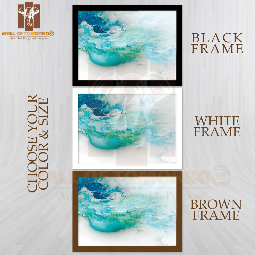 Artistic Abstraction on the Subject of Art Blue Abstract High Quality Unframed Poster Print & Waterproof Poster Print Wall Décor