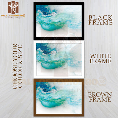 Artistic Abstraction on the Subject of Art Blue Abstract High Quality Unframed Poster Print & Waterproof Poster Print Wall Décor