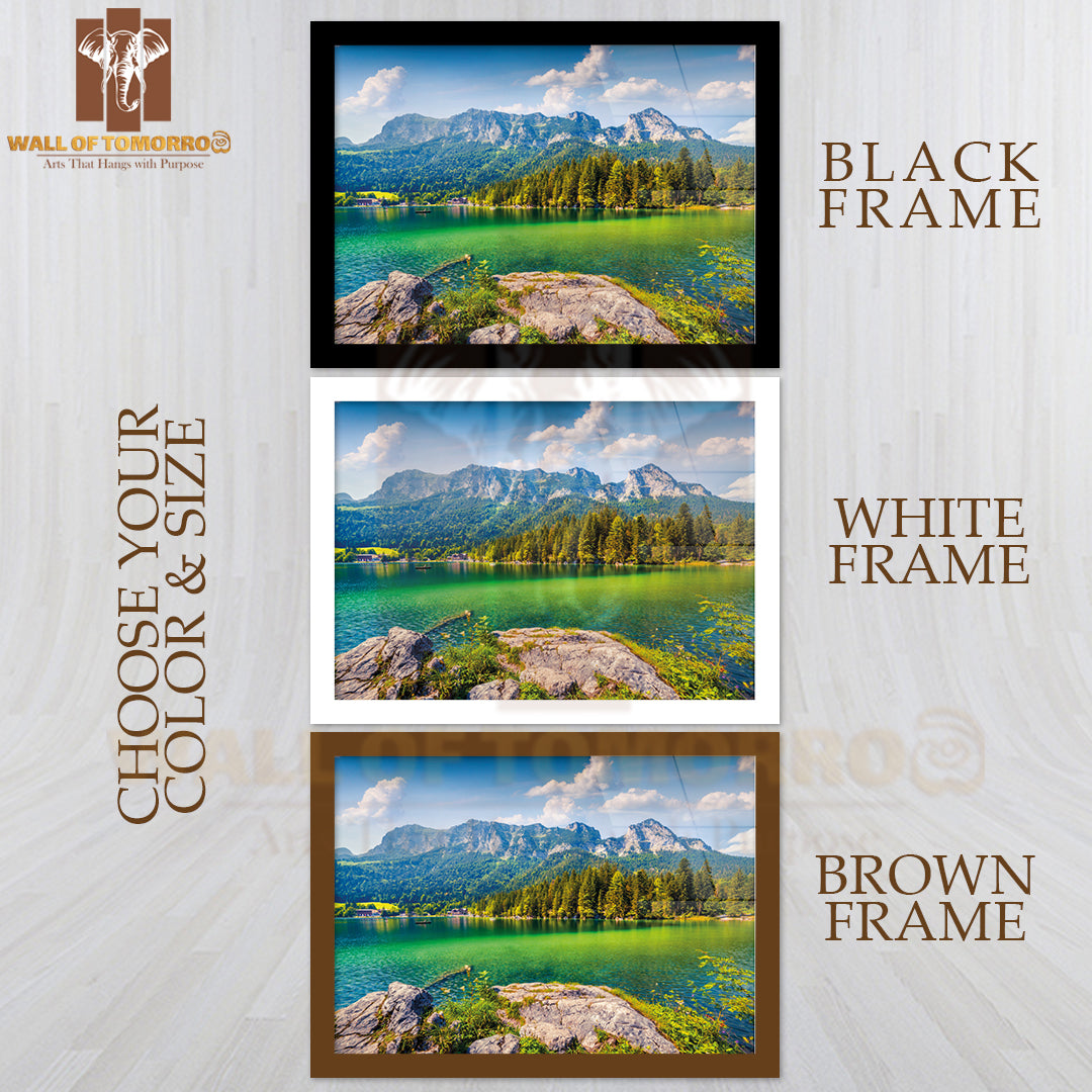 Beautiful Summer Morning on the Hintersee Lake High Quality Unframed Poster Print & Waterproof Poster Print Wall Décor