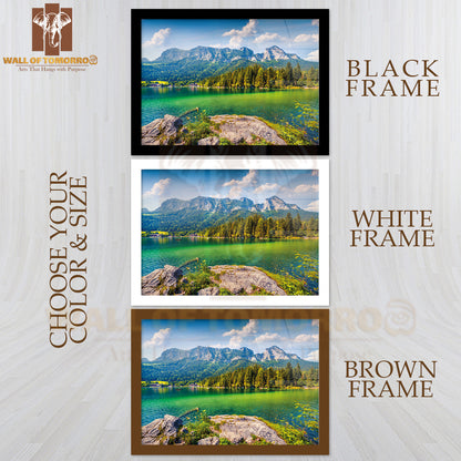 Beautiful Summer Morning on the Hintersee Lake High Quality Unframed Poster Print & Waterproof Poster Print Wall Décor