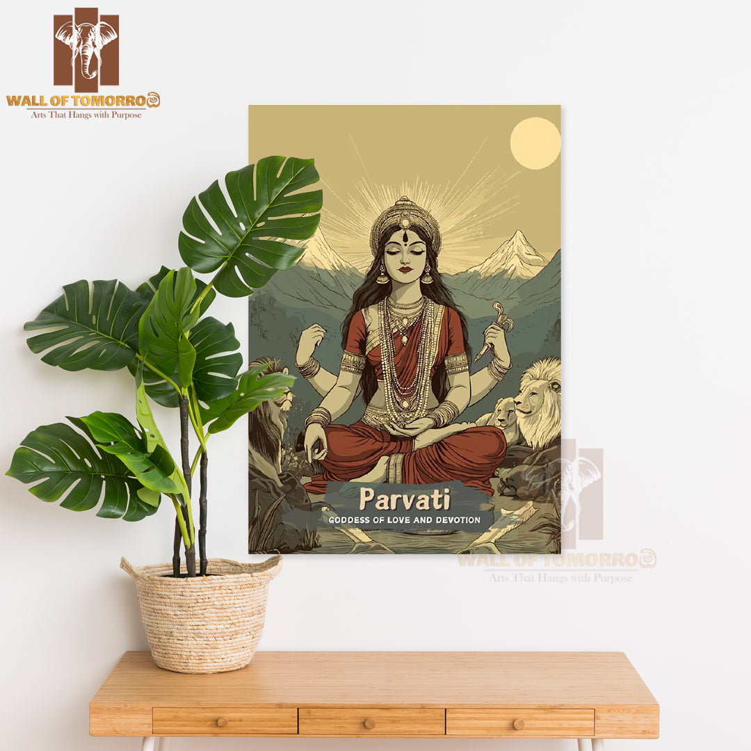 Parvati Religious High Quality Unframed Poster Print & Waterproof Poster Print Wall Décor in Sri Lanka