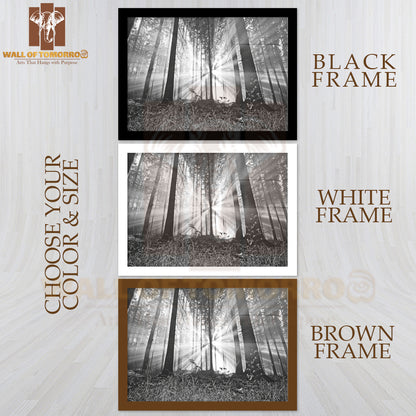 Sunrise In a Forest High Quality Unframed Poster Print & Waterproof Poster Print Wall Décor