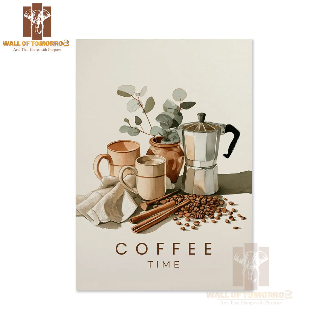 Coffee Time Kitchen & Restaurant High Quality Unframed Poster Print & Waterproof Poster Print Wall Décor in Sri Lanka