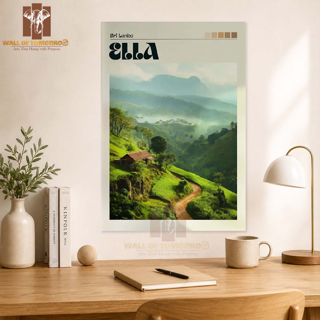 Lanka Tea Plantation, Ella, Sri Lanka Travel High Quality Unframed Poster Print & Laminated Poster Print Wall Décor