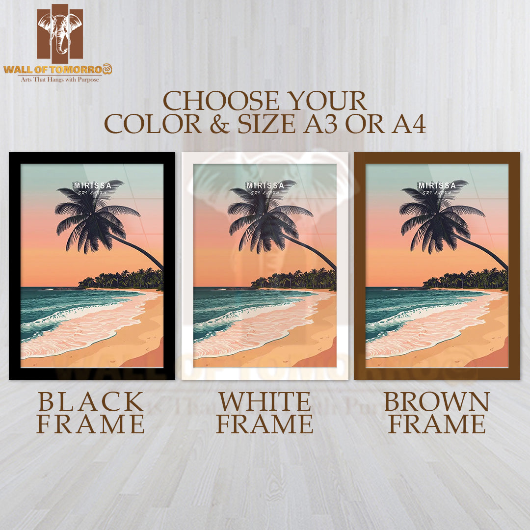 Mirissa Sri Lanka Travel High Quality Glass Frame Wall Décor