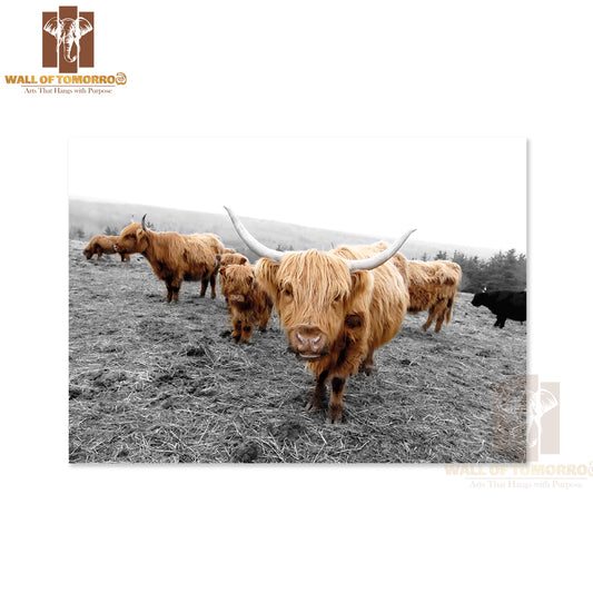 Scottish Highlander Cows High Quality Unframed Poster Print & Waterproof Poster Print Wall Décor