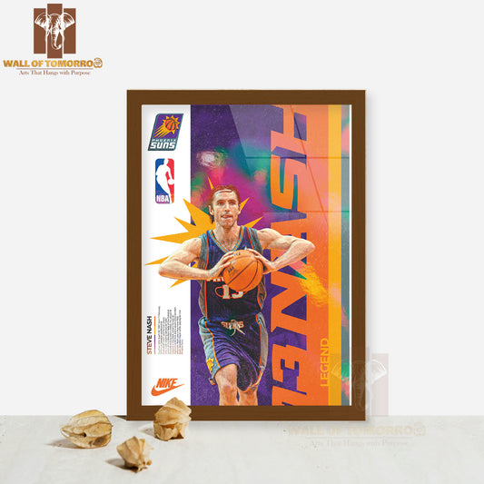 Famous Basketball Team Player Athleticism and Team Spirit Sports High Quality Glass Frame Wall Décor