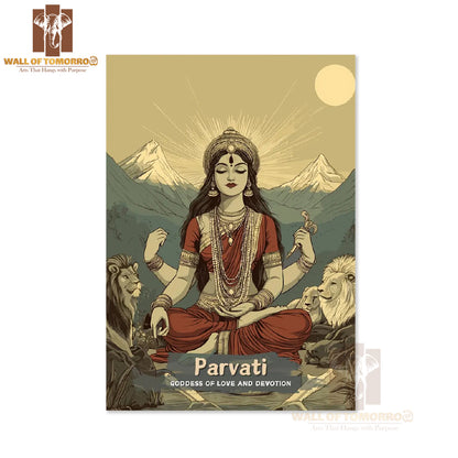 Parvati Religious High Quality Unframed Poster Print & Waterproof Poster Print Wall Décor in Sri Lanka