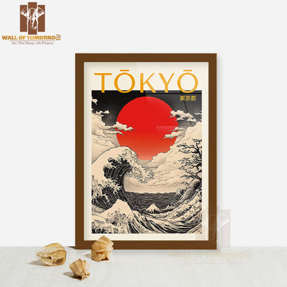 Tokyo Japandi Art High Quality Glass Frame Wall Décor