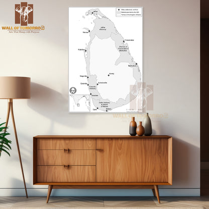 Map of Sri Lanka 1766-1796 High Quality Unframed Poster Print & Waterproof Poster Print Wall Décor in Sri Lanka