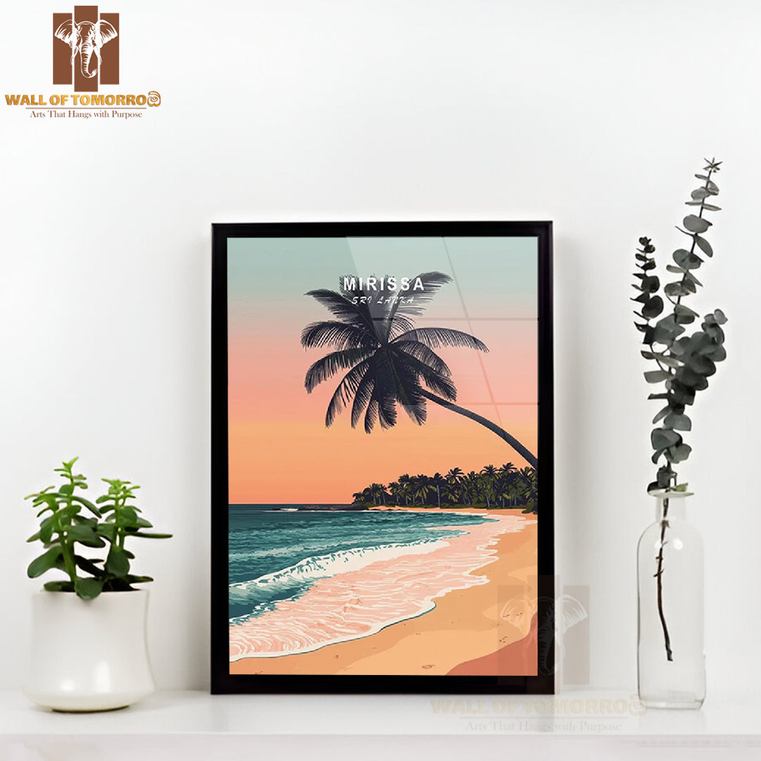 Mirissa Sri Lanka Travel High Quality Glass Frame Wall Décor