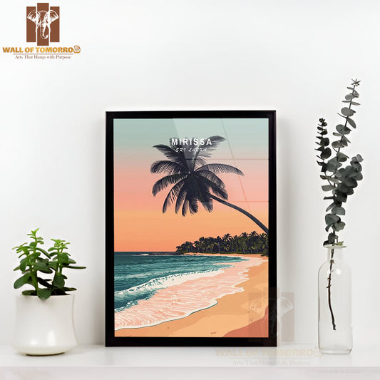 Mirissa Sri Lanka Travel High Quality Glass Frame Wall Décor
