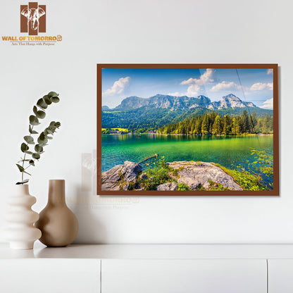 Beautiful Summer Morning on the Hintersee Lake High Quality Unframed Poster Print & Waterproof Poster Print Wall Décor