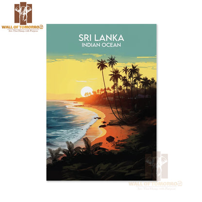 Sri Lanka Travel Indian Ocean High Quality Unframed Poster Print & Waterproof Poster Print Wall Décor