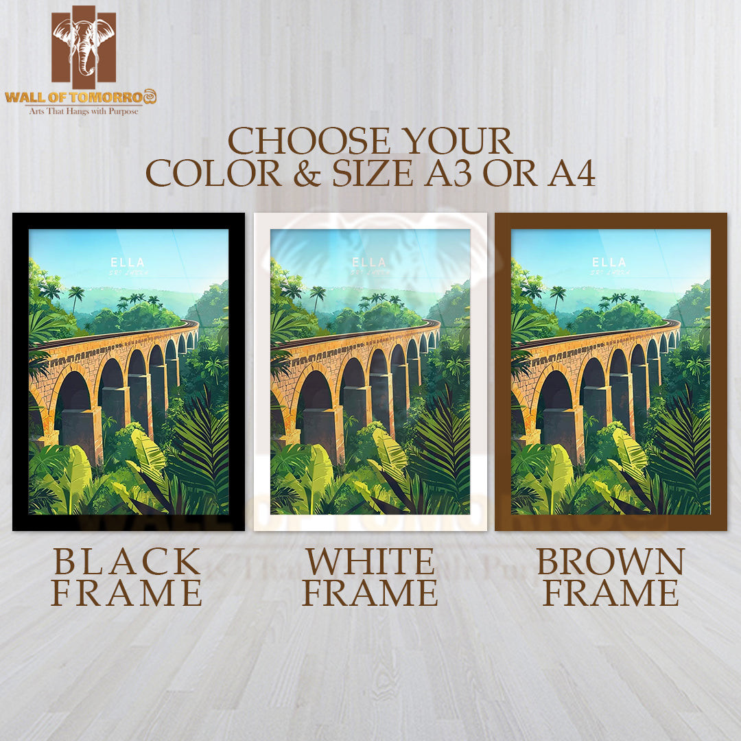 Sri Lanka Ella Travel High Quality Glass Frame Wall Décor